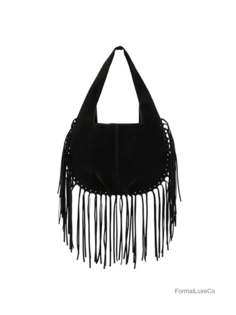 Faux Suede Fringe Tassel Hobo Shoulder Bag Boho Purses